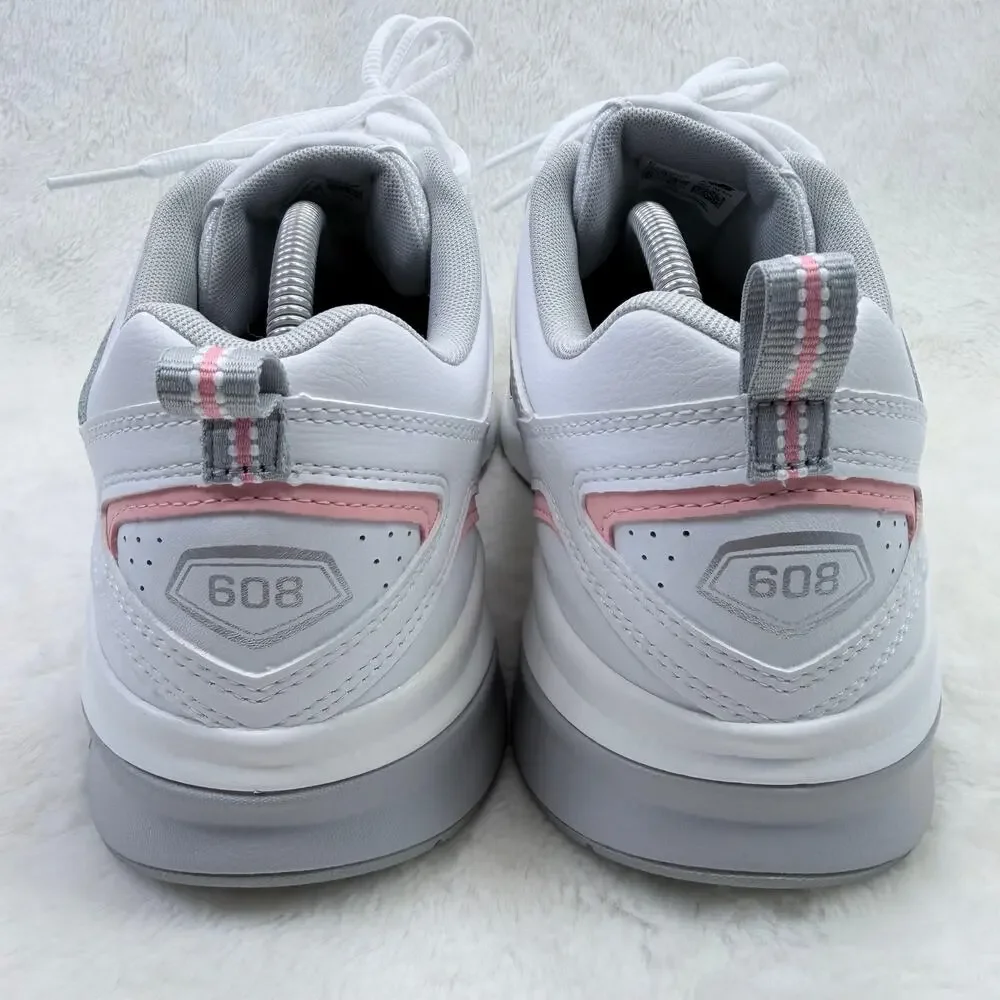 New Balance 608v5 Womens Training Shoes White Pink Size 11 WX608WP5 Sneakers